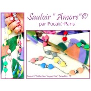 Perla di vetro a cuore 16x15 mm - Pastel Lime x1