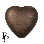 Perla di vetro a cuore 16x15 mm - Bronzo Maroon x1
