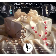 Perla di vetro a cuore 16x15 mm - Bronzo Maroon x1