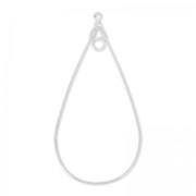 Orecchini a perno gocce un cerchio 52x25 mm Placcatura argento x2|raw }}