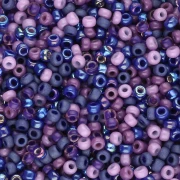 Mix de rocailles Miyuki 11/0 - Purple Blues x8g