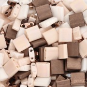 Miscela di perle Miyuki - Perle Quarter - Half e Tila - Sparkling Latte x10g|raw }}