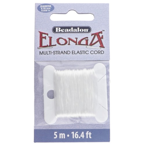 Filo elastico Elonga 0,7 mm - Multi-filo - Bianco x5m