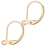 Orecchini a cerchio con anello aperto da 13 mm - Dorati con oro fino x2