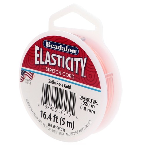 Elasticità 0,50 mm - Dorato rosa satinato x5m