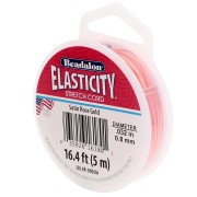 Elasticità 0,80 mm - Dorato rosa satinato x5m