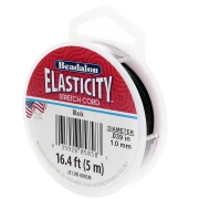 Elasticità 1 mm - Nero x5m