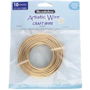Filo di ottone Artistic Wire 2,5 mm - grezzo con trattamento anti-ossidazione x 7,6 m