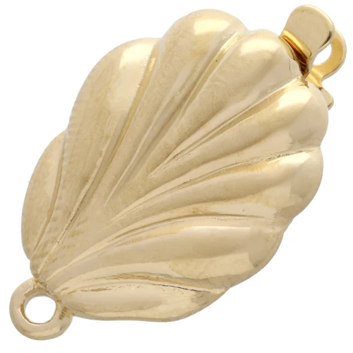 Chiusura a conchiglia a clip 18x12 mm - Oro x1