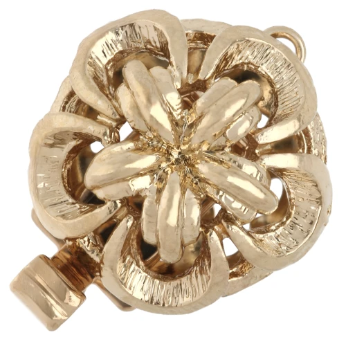 Chiusura a fiore a clip da 14 mm - Oro x1