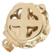 Chiusura a fiore a clip da 14 mm - Oro x1