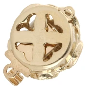 Chiusura a fiore a clip da 14 mm - Oro x1