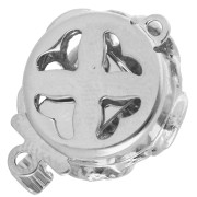 Chiusura a fiore a clip da 14 mm - Bronzo bianco x1