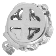 Chiusura a fiore a clip da 14 mm - Bronzo bianco x1