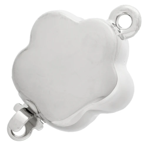 Fermaglio a fiore 12 mm - Bronzo bianco x1