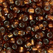 Rocaille Miyuki 6/0 1421 - Argento tinto con oliva dorata x8g