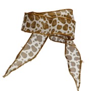 Nastro di seta da 25 mm - disegno della mucca x 85 cm