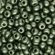 Perline 6/0 da 4 mm - Terra Dyed - Giallo perla tinto di nero x 20 g