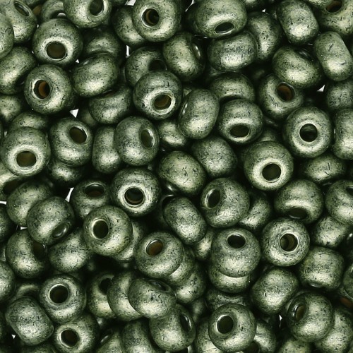 Perline 6/0 da 4 mm - Terra Dyed - Giallo perla tinto di nero x 20 g