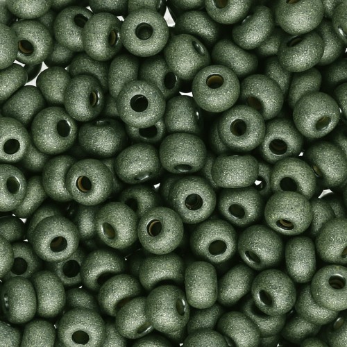 Perline 6/0 da 4 mm - Terra Dyed - Yellow Pearl Dyed Black Mat x 20 g
