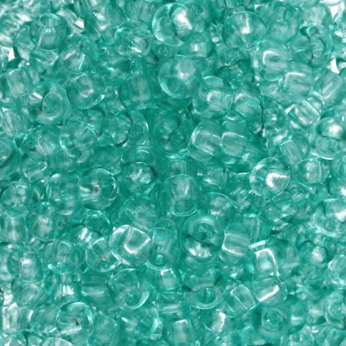 Preciosa perla rocaille 8/0 3 mm - Solgel - Green 2 Dyed Crystal x20g