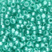 Preciosa perla rocaille 8/0 3 mm - Terra Pearl - Cristallo tinto di verde x 20 g