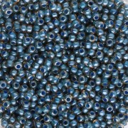 Preciosa perla rocailles 11/0 2 mm - Light Topaz Lined Blue Sfinx x20g