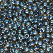 Preciosa Perla rocaille 8/0 - 3 mm - Light Topaz Lined Blue Sfinx x20g