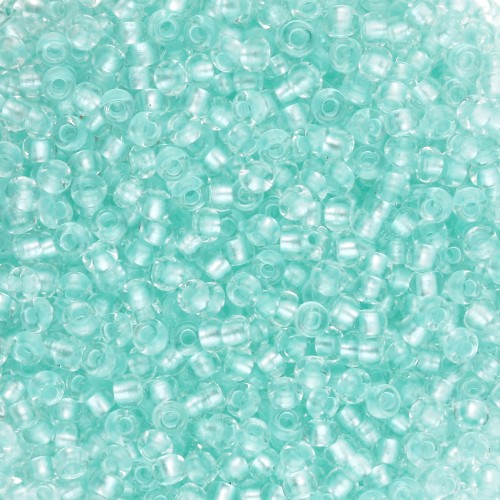 Preciosa perline rocaille 11/0 2 mm - Perla Crystal Lined Green x20g