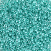Preciosa perla rocaille 11/0 2 mm - Crystal Lined Green Sfinx x20g