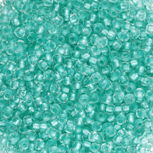 Perla Preciosa 11/0 da 2 mm - Perla con linea di cristallo verde 1 x 20 g