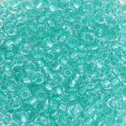 Preciosa perline rocaille 8/0 3 mm - Perla con cristallo lineato verde 1 x 20 g