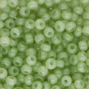 Preciosa perla rocaille 8/0 3 mm - Solgel - Verde 2, colorato alabastro x 20 g