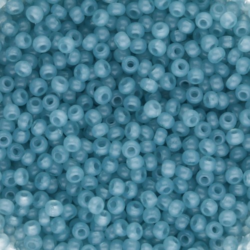 Perla Preciosa 11/0 da 2 mm - Solgel - Blu-verde 2, tinte in alabastro, 20 g