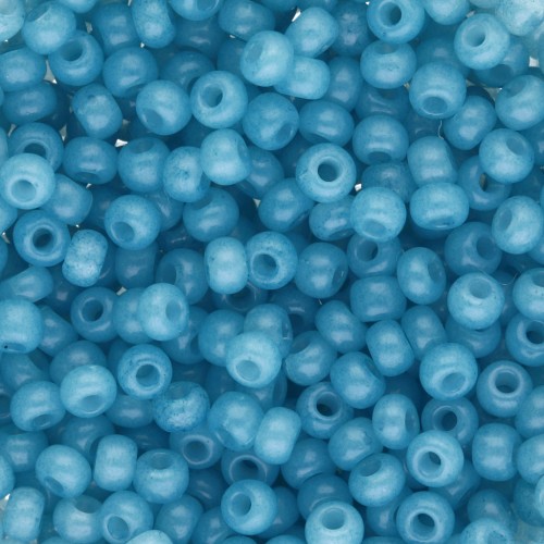 Perla Preciosa 8/0 da 3 mm - Solgel - Blue Green 2, colorate in alabastro, 20 g