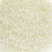 Preciosa perla rocaille 11/0 2 mm - White Alabaster Luster AB 20 g