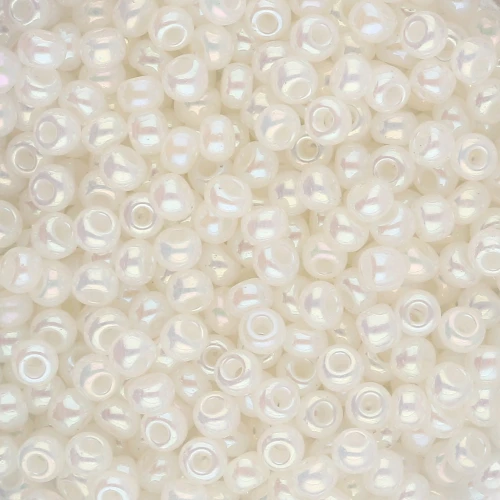 Rockery 8/0 3 mm - Alabastro bianco lucido AB x20g