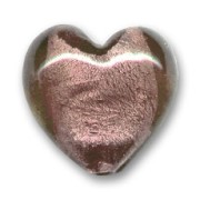 Cuori foglia argento mm. 20 Amethyst x4