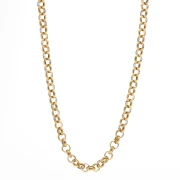 Collare a rete Jaseron da 6 mm - acciaio inossidabile 304 Dorato x45cm