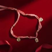 Pendente rettangolare 18x11 mm Cuore Ex-voto epossidico - Acciaio inox 304L Dorato - Rosso