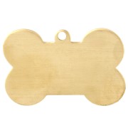Pendente a forma di osso ImpressArt 27x41 mm - Targhetta per cani - Ottone grezzo x1|raw }}
