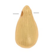 Perla a goccia da 9,5 mm - Dorata con oro fino satinato x1