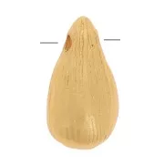 Perla a goccia da 9,5 mm - Dorata con oro fino satinato x1