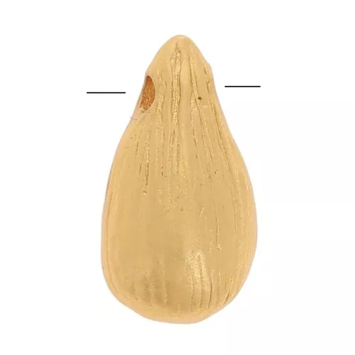 Perla a goccia da 9,5 mm - Dorata con oro fino satinato x1