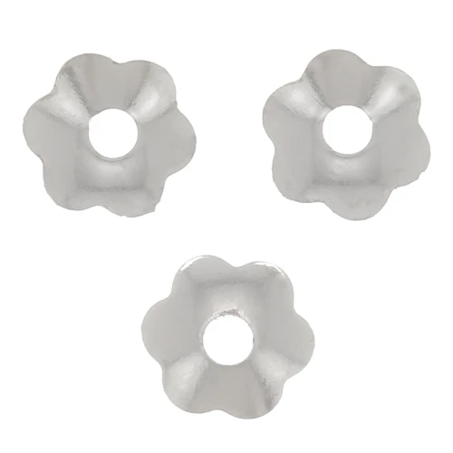 Coppette a fiore 4 mm - Argento x20
