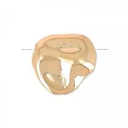 Perla piatta barocca mm.8.5  dorato rosa HQ x1