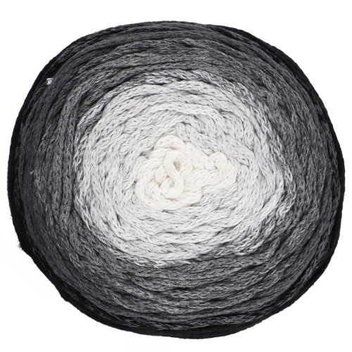 Rocchetto di corda per macramè da 1 mm in cotone Air Cake - Tie and Die Black x220m