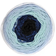 Rocchetto di corda per macramè in cotone Air Cake da 1 mm - Tie and Die Blue x220 m