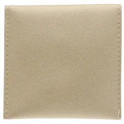 Astuccio per gioielli in similpelle con bottone a pressione 80x80 mm - Dorato x1