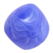Perle irregolari a forma di cubo 16x17 mm - Acrilico opaco - Blu reale marmorizzato x10